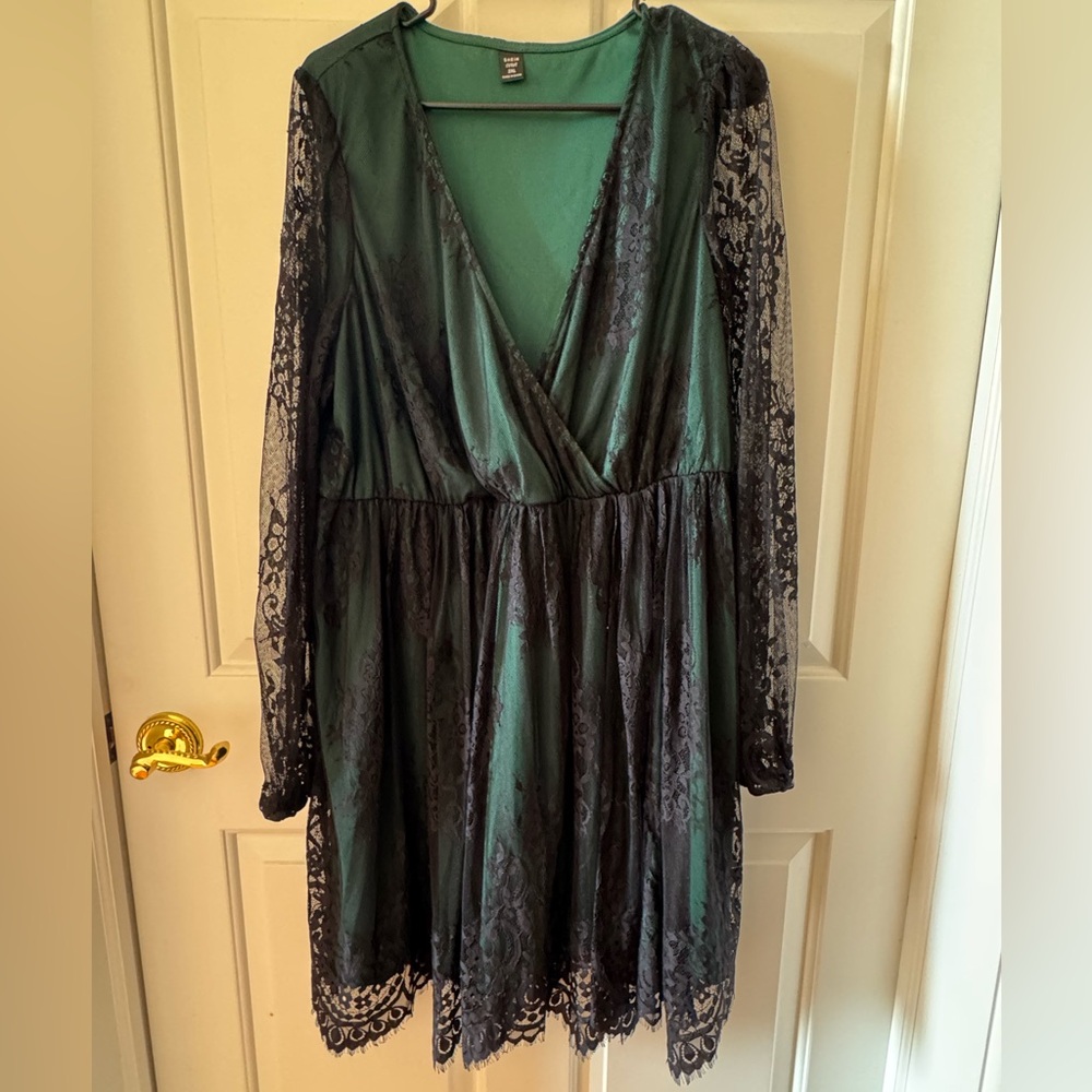 SHEIN Curve Green Dress